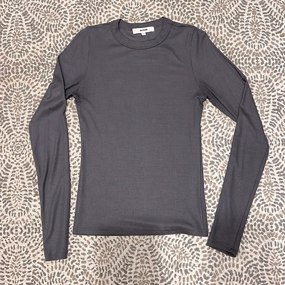 Joah Brown long sleeve, smoke rib color, s/m (4-6)